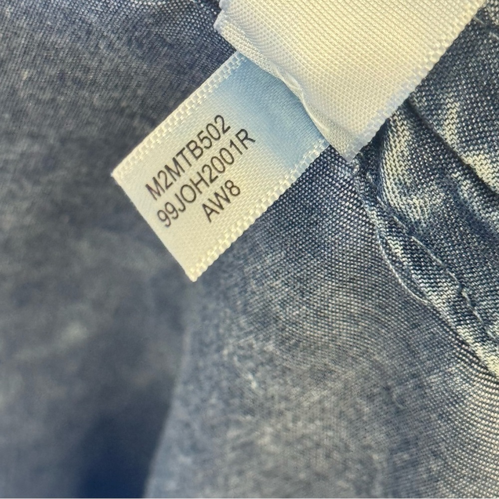 🍁Marc New York Acid Wash Tencel Oversized Cutouts Denim Button Down Shirt Medium - Picture 9 of 13